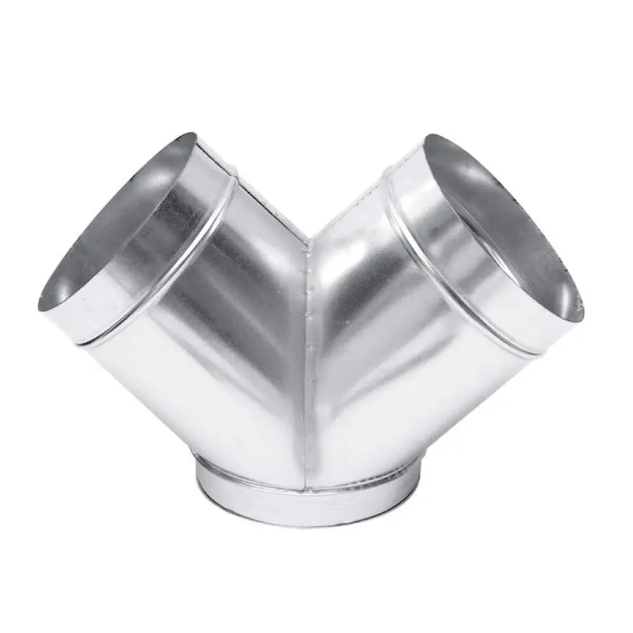 R-Vent spiro broekstuk 450-450 mm, 45°, sendzimir verzinkt