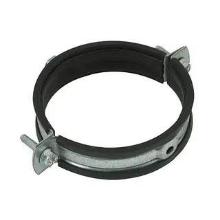 R-Vent spiro beugel 400 mm, met rubberen inlage, sendzimir verzinkt