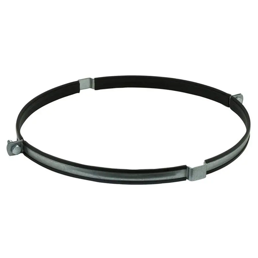 R-Vent spiro beugel 450 mm, met rubberen inlage, sendzimir verzinkt