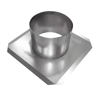 R-Vent spiro plakplaat 400-415 mm, plat dak, sendzimir verzinkt