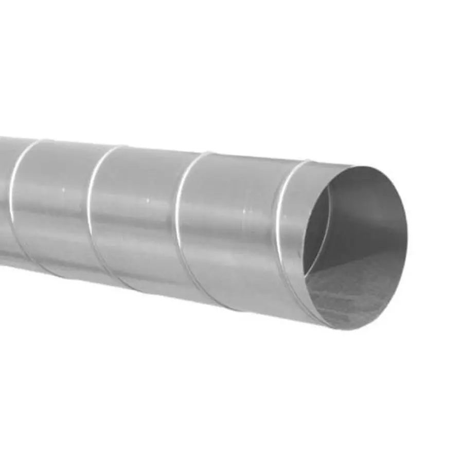 R-Vent spiro buis 100 mm, l= 6 meter, wanddikte= 0,4 mm, sendzimir verzinkt