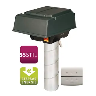 Orcon MPV-10WR woonhuisventilator bovendaks gelijkstroom met RF-bediening