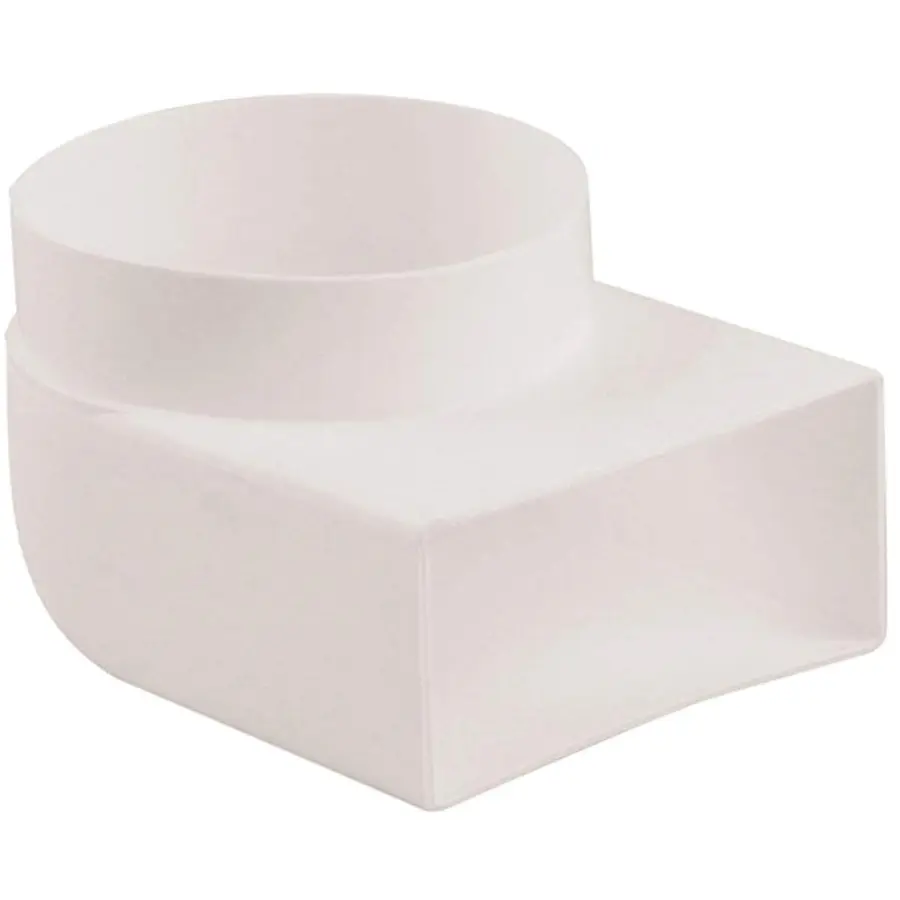 Nedco overgangsstuk haaks ø100mm - 110x54mm inwendig, kunststof, wit