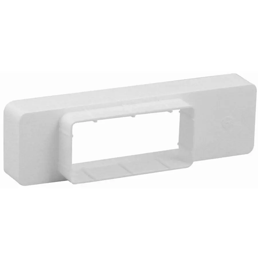 Nedco verloop kunststof 110x54mm - 204x60mm, wit