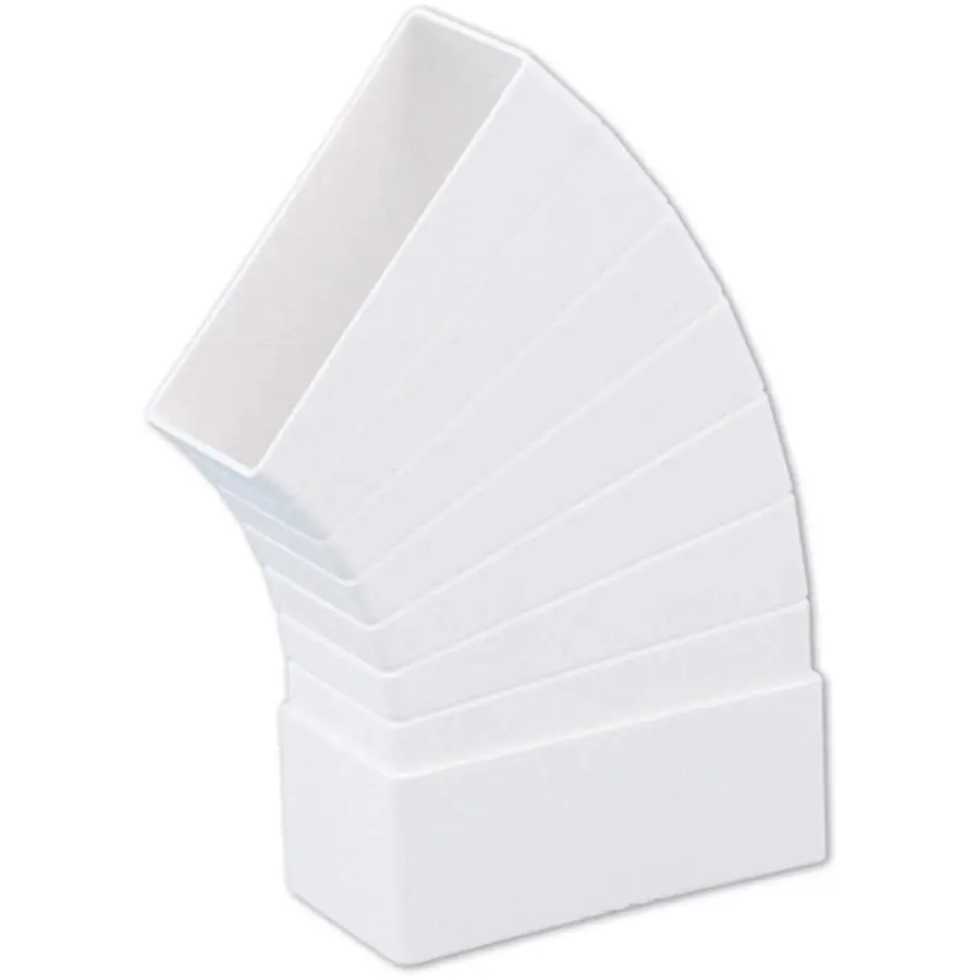 Nedco hoekstuk variabel 110x54 mm kunststof, wit