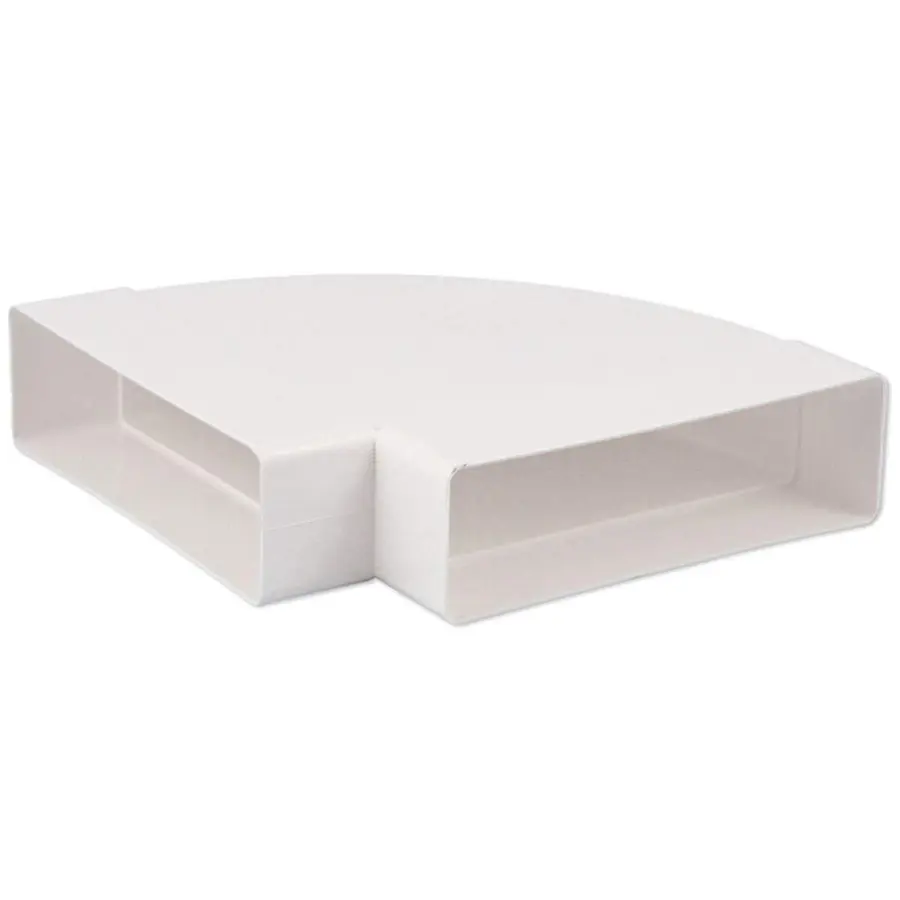 Nedco hoekstuk 90° horizontaal 204x60mm kunststof, wit