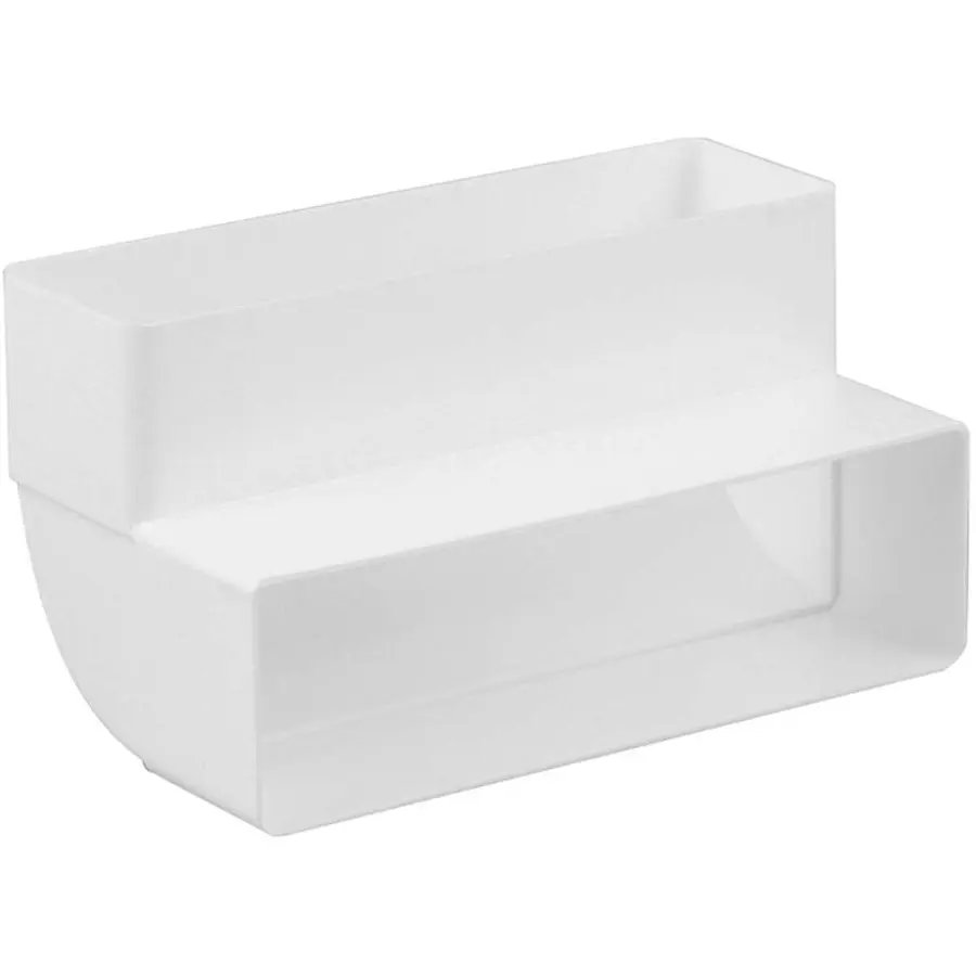 Nedco hoekstuk 90° verticaal 204x60mm kunststof, wit