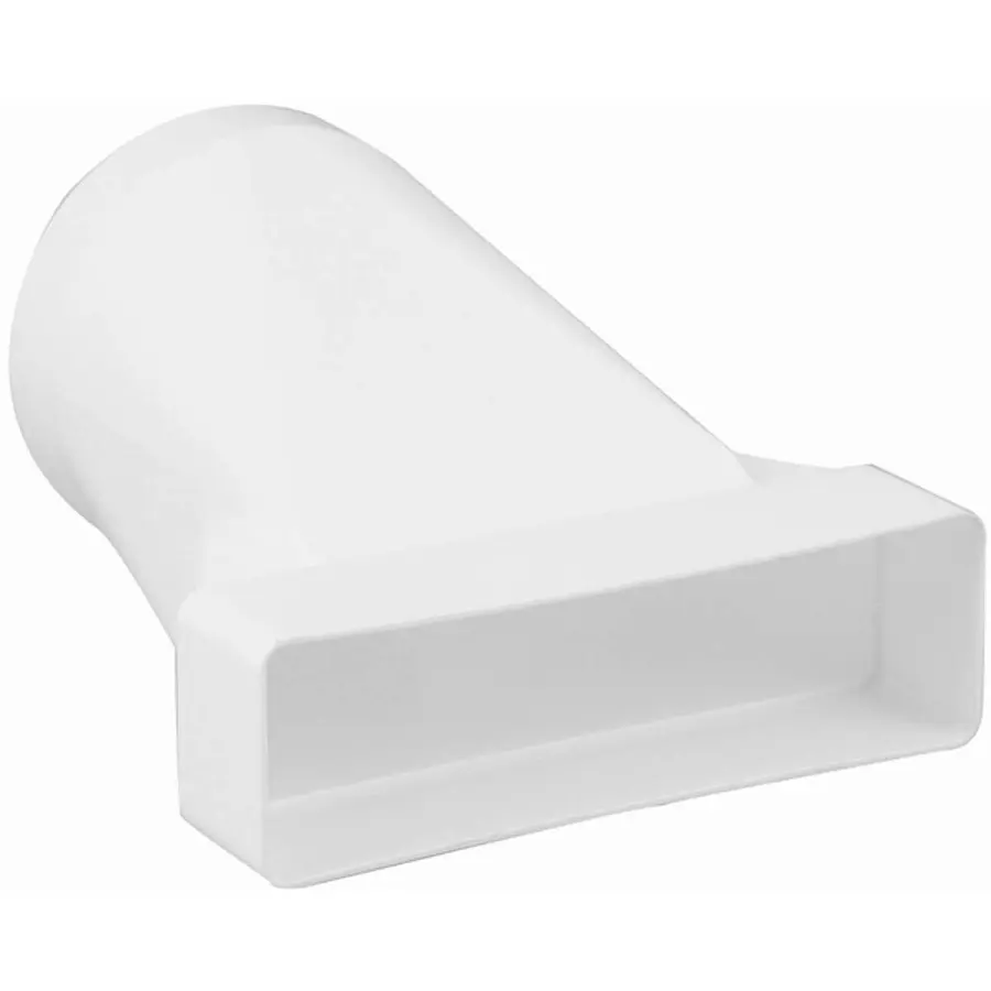 Nedco overgangsstuk recht ø125mm - 204x60mm, kunststof, wit
