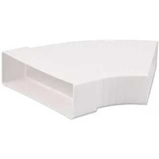 Nedco hoekstuk 45° horizontaal 204x60mm kunststof, wit