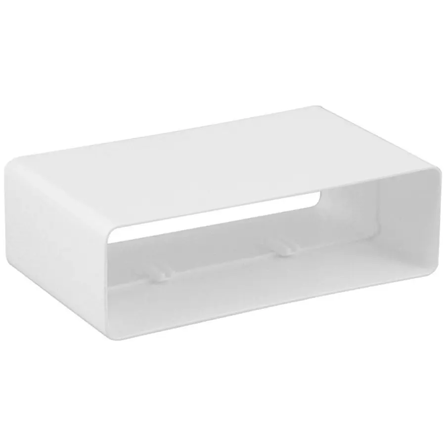 Nedco buisverbinder 204 x 60 mm met terugslagklep kunststof, wit
