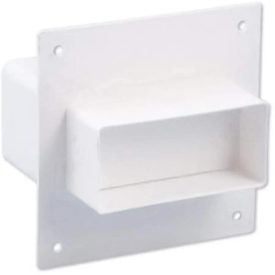 Nedco buisverbinder 110 x 54 mm met terugslagklep en afdekplaat kunststof, wit