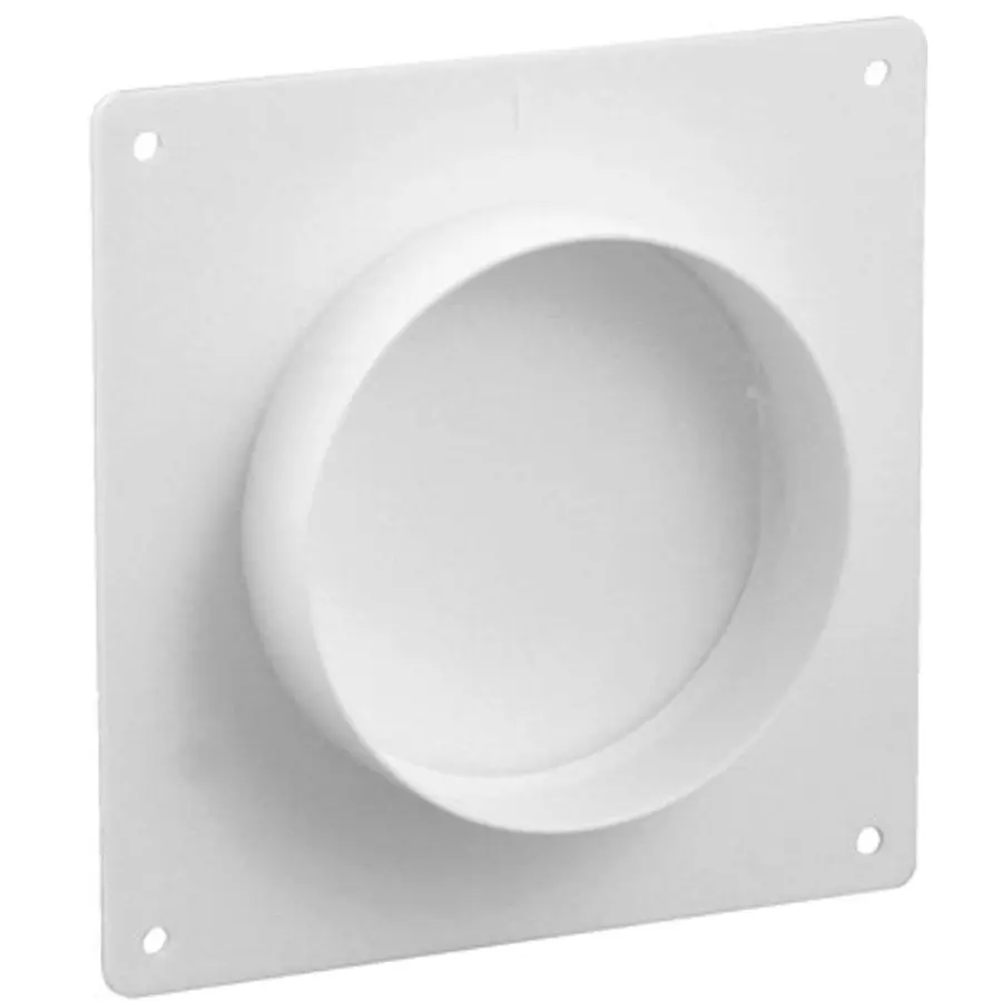 Nedco buisverbinder ø125 mm met terugslagklep en afdekplaat kunststof, wit