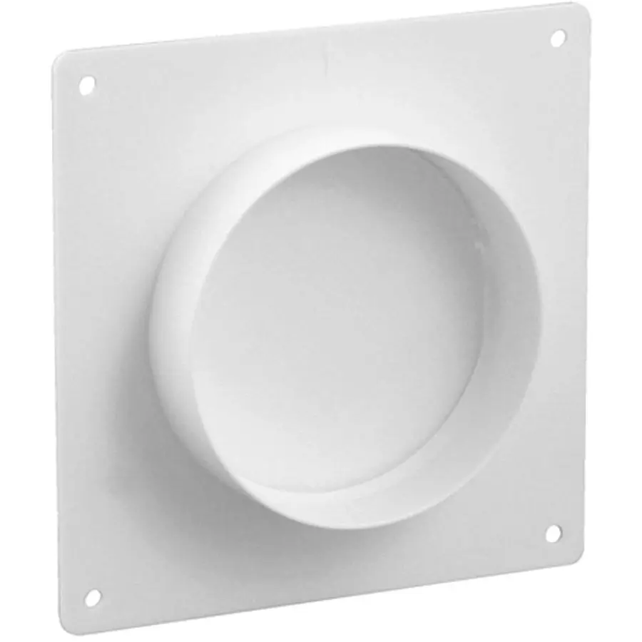 Nedco buisverbinder ø100 mm met terugslagklep en afdekplaat kunststof, wit