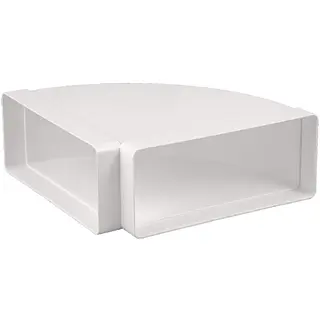 Nedco hoekstuk 90° horizontaal 220x90mm kunststof, wit