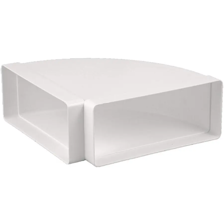 Nedco hoekstuk 90° horizontaal 220x90mm kunststof, wit