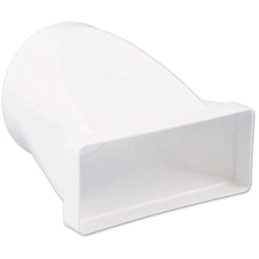Nedco overgangsstuk recht ø150mm - 220x90mm, kunststof, wit
