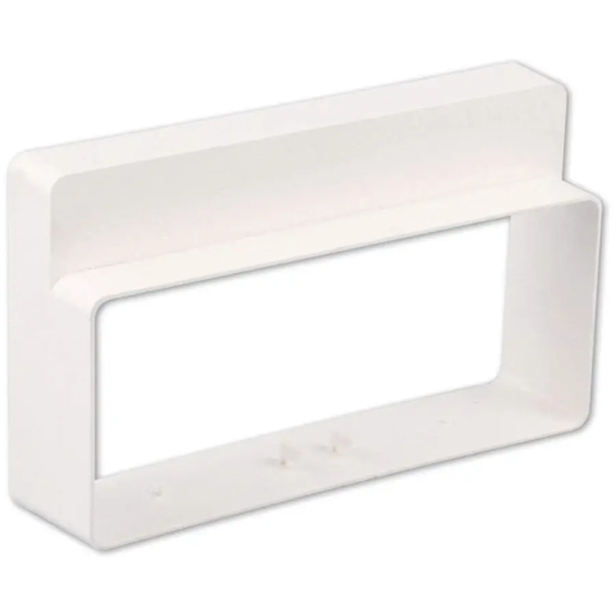 Nedco overgangsstuk recht 227x133mm - 220x90mm, kunststof, wit