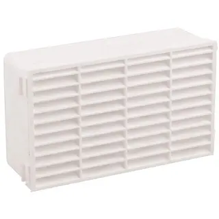 Nedco ventilatierooster dubbelsteens 227x133mm wit