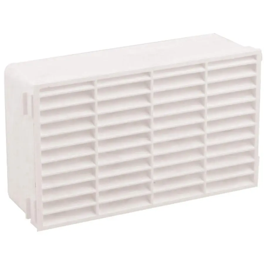Nedco ventilatierooster dubbelsteens 227x133mm wit