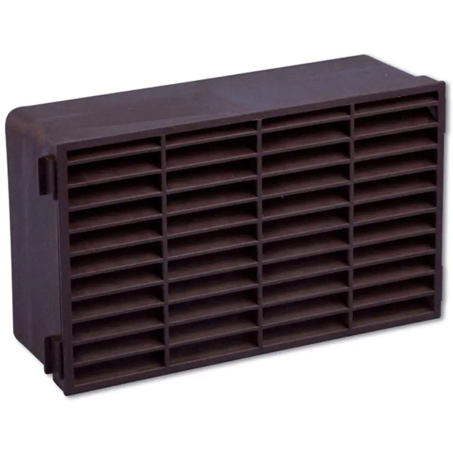 Nedco ventilatierooster dubbelsteens 227x133mm bruin