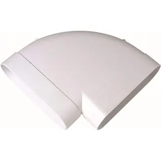 Aldes Minigaine horizontale bocht 90° 200 x 60 mm (gelijk aan 125 mm)