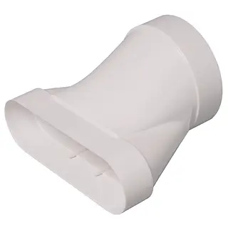 Aldes Minigaine recht overgangsstuk 200 x 60 mm naar 125 mm rond