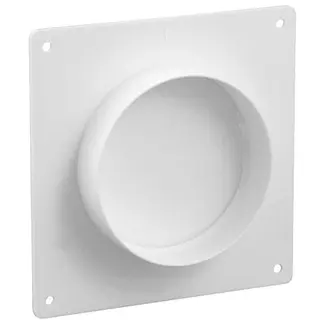 Nedco buisverbinder ø150 mm met terugslagklep en afdekplaat kunststof, wit