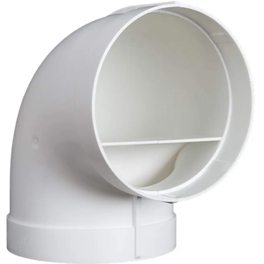 Nedco ECO+ bocht Ø125 mm 90° kunststof wit