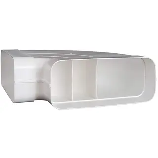 Nedco ECO+ hoekstuk 90° 220 x 90 mm horizontaal kunststof wit