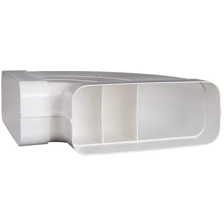 Nedco ECO+ hoekstuk 90° 220 x 90 mm horizontaal kunststof wit