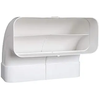 Nedco ECO+ hoekstuk 90° 220 x 90 mm verticaal kunststof wit