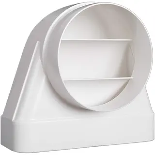 Nedco ECO+ overgangstuk haaks Ø150 mm -220 x 90 mm kunststof wit