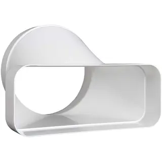 Nedco ECO+ overgangstuk recht Ø150 mm - 220 x 90 mm kunststof wit