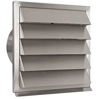 Nedco ECO+ RVS buitenrooster Ø180 mm met vaste lamellen