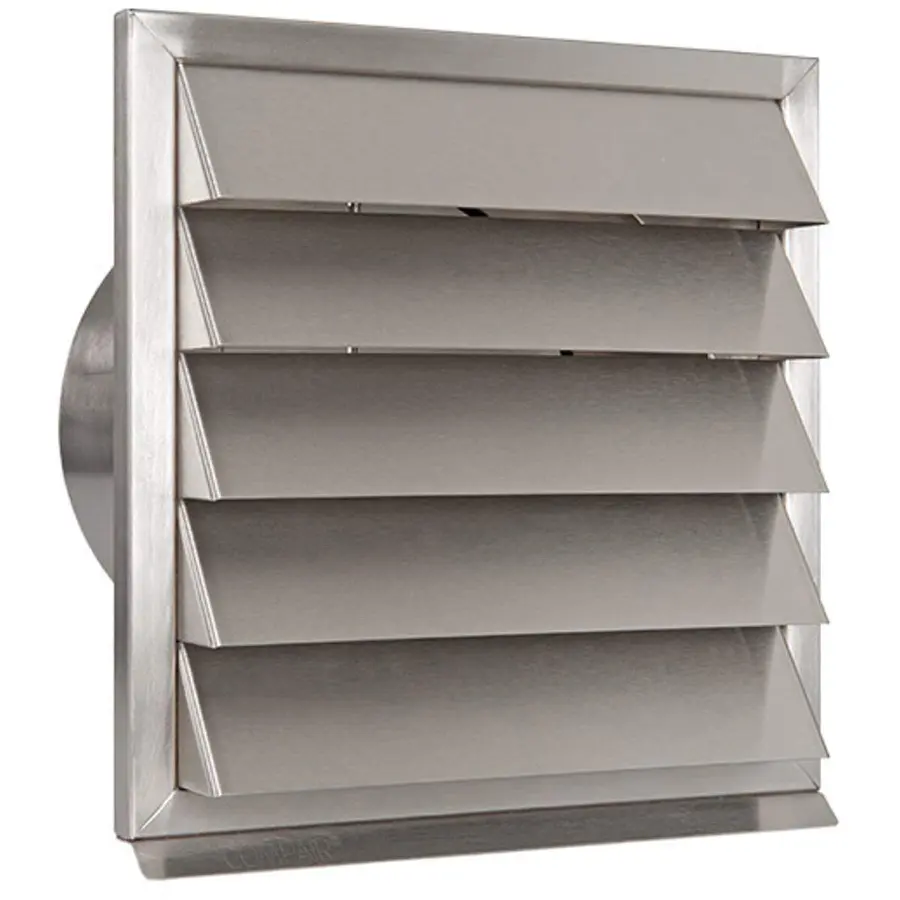 Nedco ECO+ RVS buitenrooster Ø180 mm met vaste lamellen