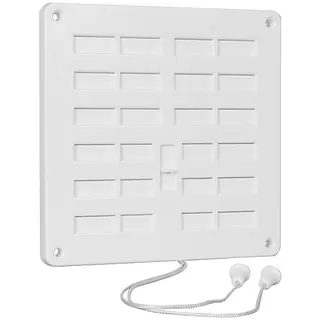 Nedco ventilatierooster afsluitbaar met trekkoord 160x160mm wit
