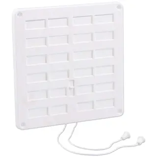 Nedco ventilatierooster afsluitbaar met trekkoord 200x200mm wit