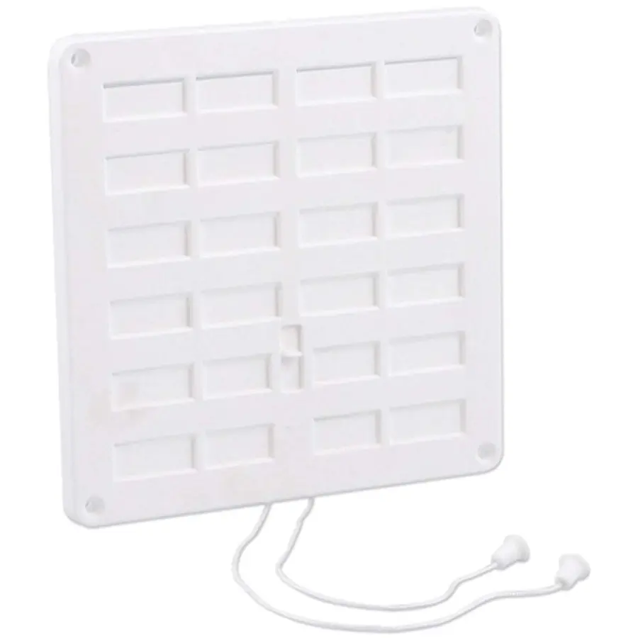 Nedco ventilatierooster afsluitbaar met trekkoord 200x200mm wit