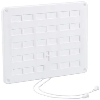 Nedco ventilatierooster afsluitbaar met trekkoord 250x200mm wit