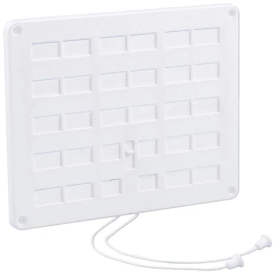 Nedco ventilatierooster afsluitbaar met trekkoord 250x200mm wit