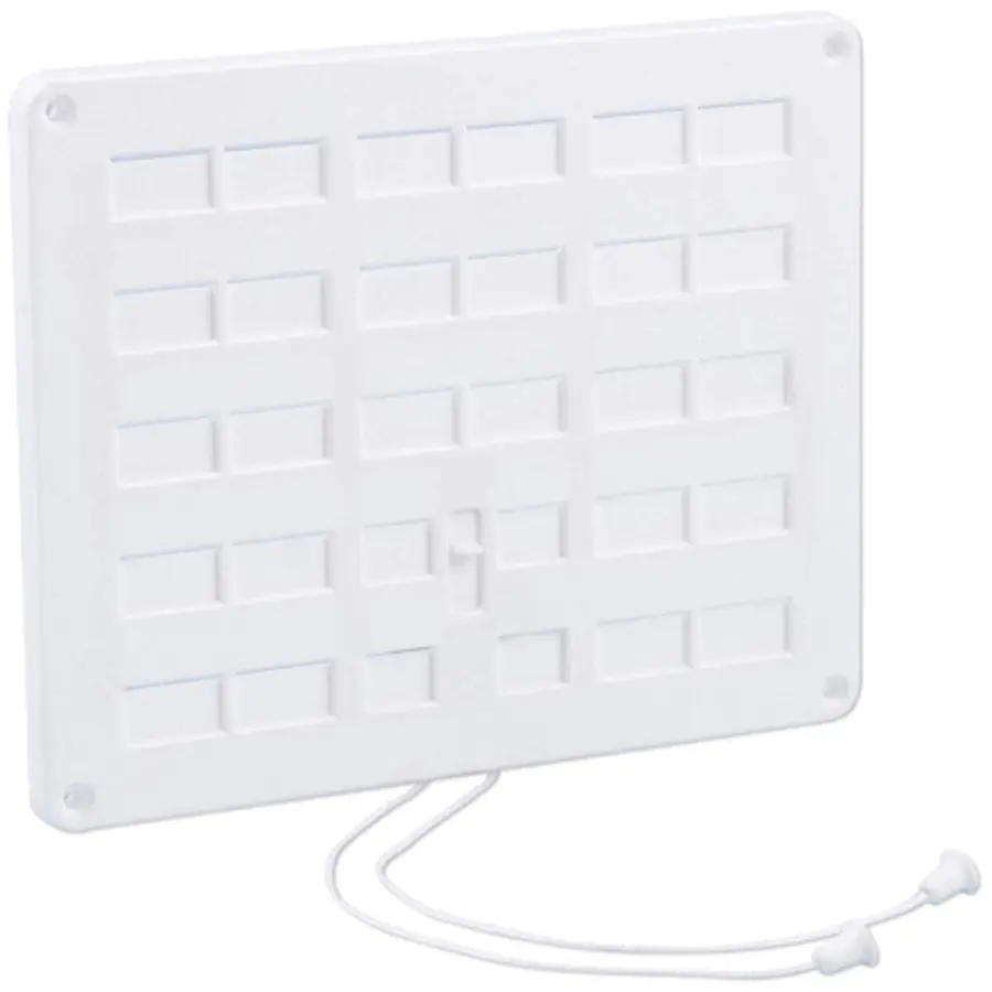 Nedco ventilatierooster afsluitbaar met trekkoord 300x250mm wit