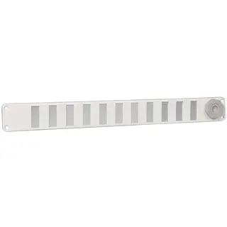 Nedco schuifrooster aluminium 370x40mm met gaas en draaiknop, wit