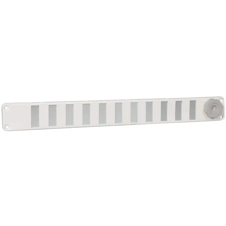 Nedco schuifrooster aluminium 370x40mm met gaas en draaiknop, wit