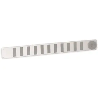 Nedco schuifrooster aluminium 495x65mm met gaas en draaiknop, wit