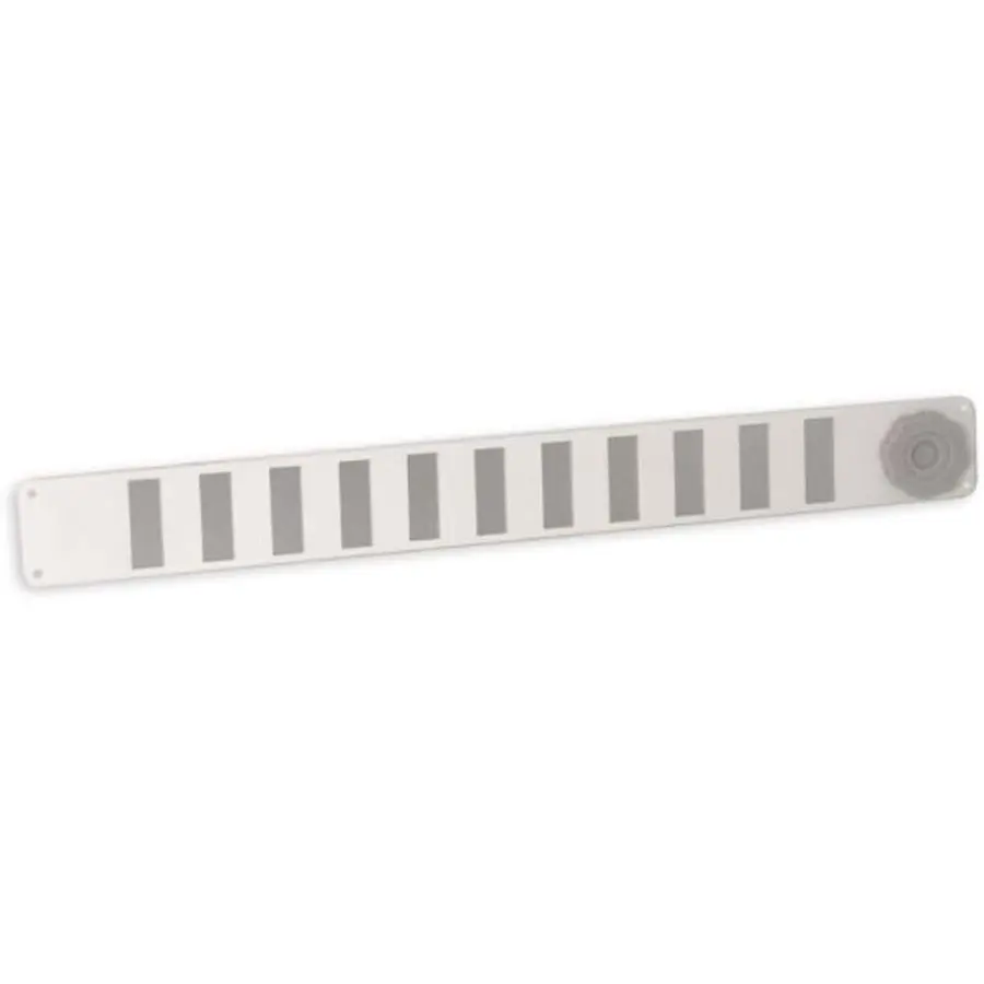 Nedco schuifrooster aluminium 495x65mm met gaas en draaiknop, wit