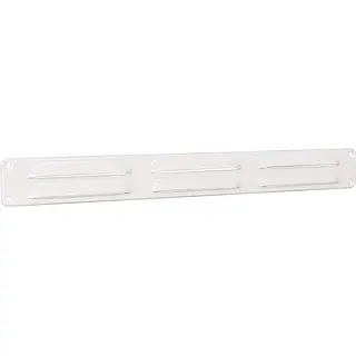 Nedco schoepenrooster aluminium, omgezette rand, b=300mm, h=40mm, kleine schoepen, wit