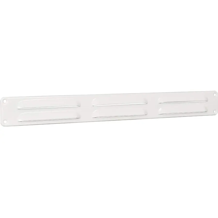 Nedco schoepenrooster aluminium, omgezette rand, b=300mm, h=40mm, kleine schoepen, wit