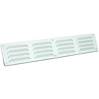 Nedco schoepenrooster aluminium, omgezette rand, b=495mm, h=90mm, kleine schoepen