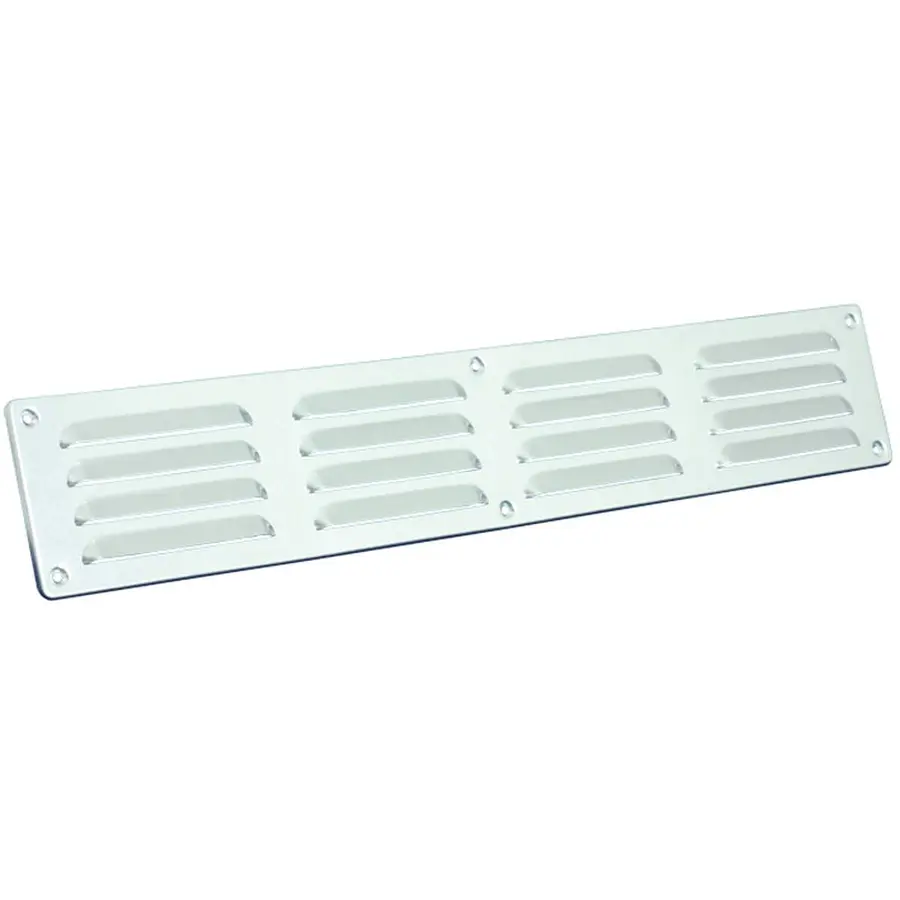 Nedco schoepenrooster aluminium, omgezette rand, b=495mm, h=90mm, kleine schoepen
