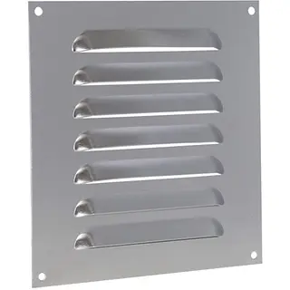 Nedco schoepenrooster aluminium, vlak, b=150mm, h=150 mm, kleine schoepen